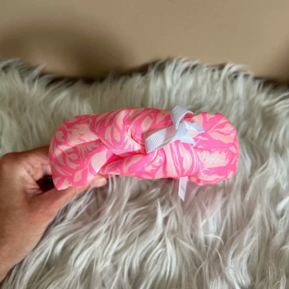 {Lilly Pulitzer} Slim Knotted Headband in Rousseau Pink Tulip To Tango - NWT - Picture 4 of 10